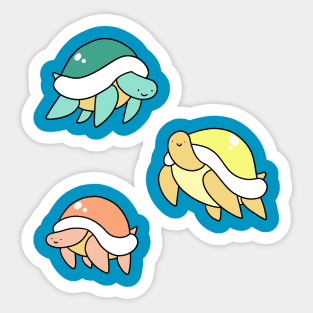 Three Little Turtles Sticker